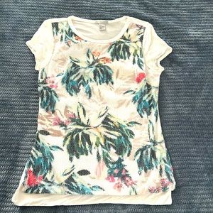 H&M Sequin Hi-Lo Tee